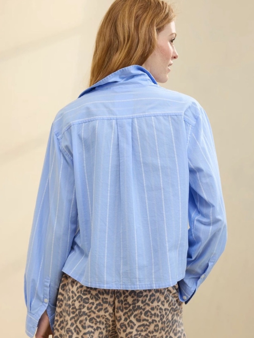 Aerie Poplin Striped Button Up Shirt - Picture 2 of 9